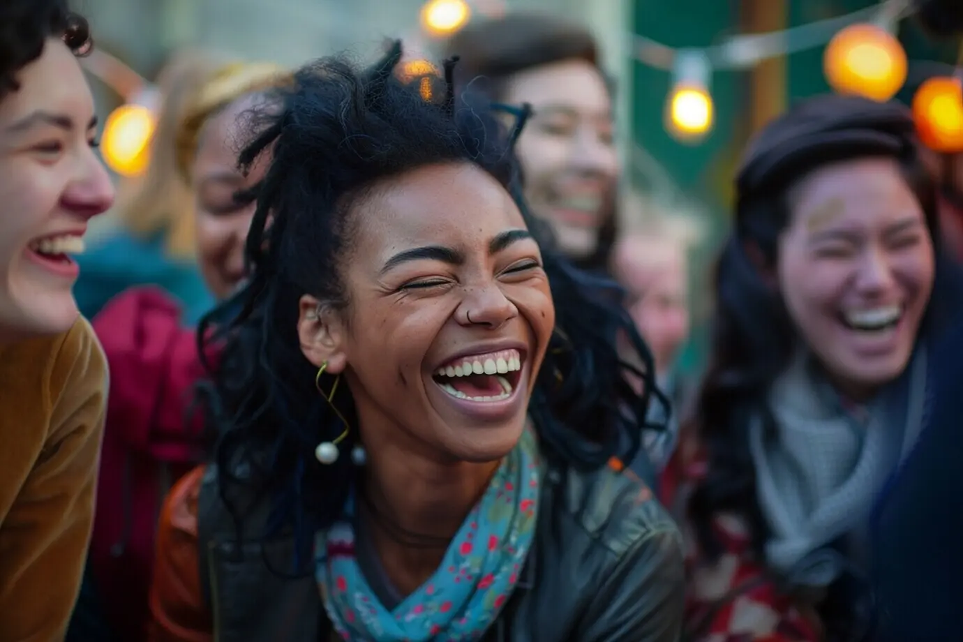 Молодые люди отдыхают вместе.